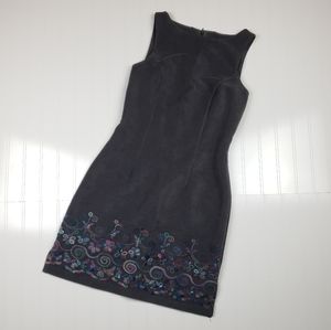 *Vintage* 2000's embroidered City Triangles mini dress